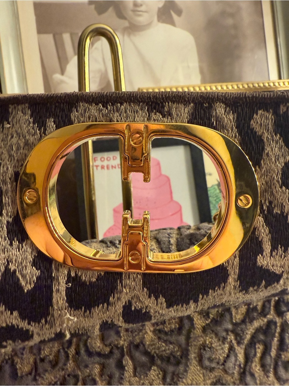 Christian Dior Leopard Caro Shoulder Bag - Picture 6 of 15